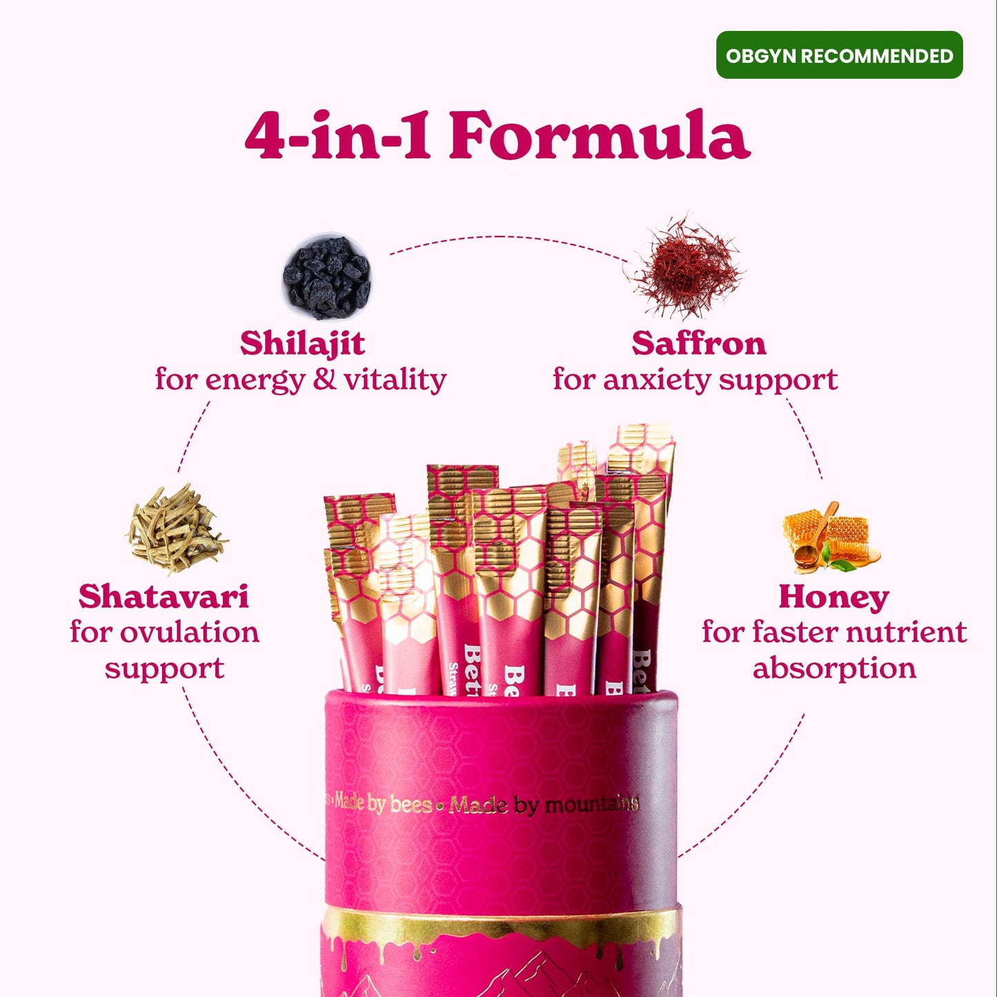 BetterAlt SHE-Lajit Strawberry Honeysticks