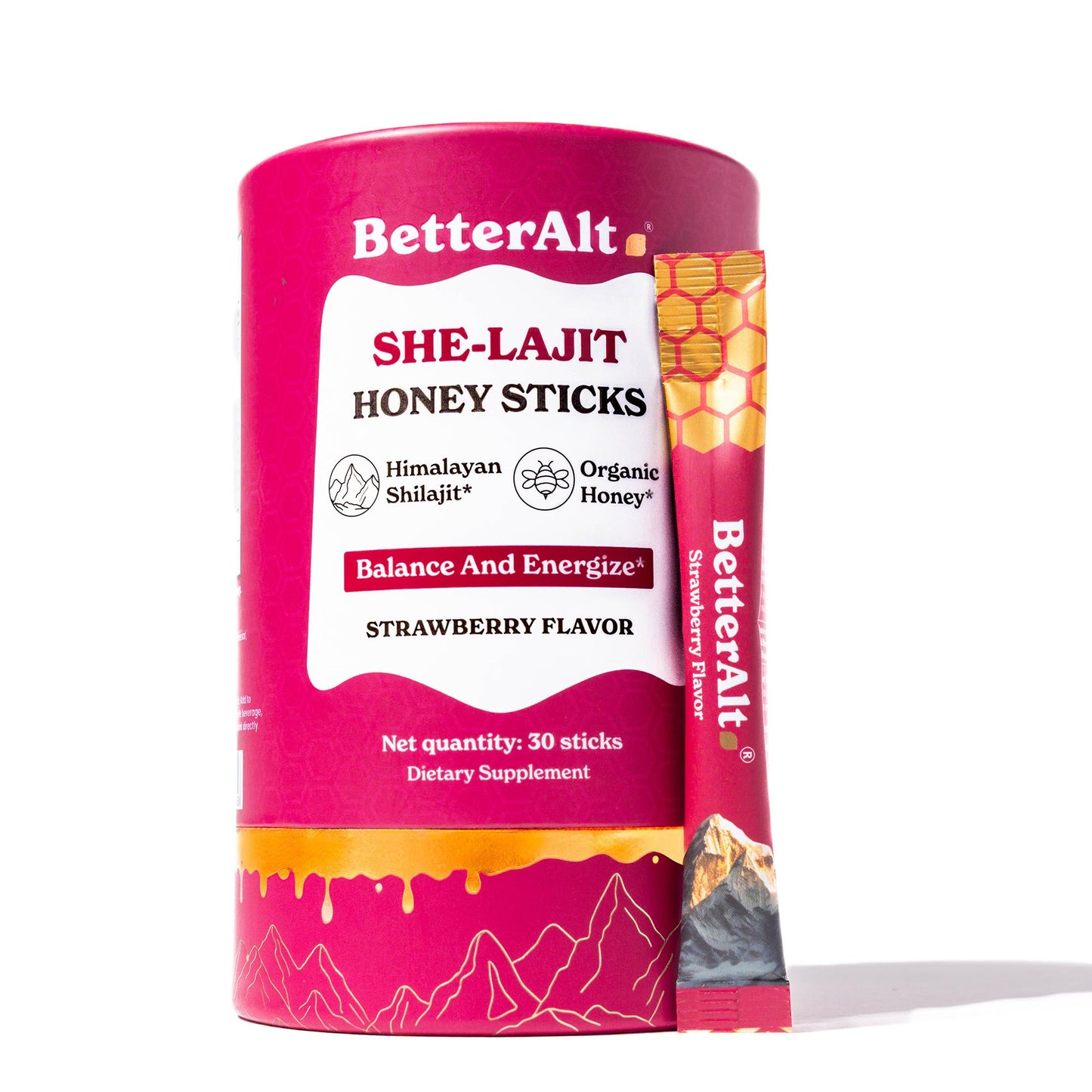 BetterAlt SHE-Lajit Strawberry Honeysticks